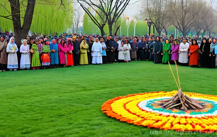 노루즈 축제와 의미 - A beautifully and intricately arranged Haft-Sin table set for the Nowruz celebration. The table is c...